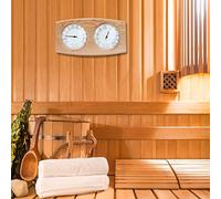 ZASCHMOY Igrometro per Termometro per Igrometro in Legno 2 in 1 con Design a Doppio Quadrante per Accessori per Sala Sapi di Vapore e Uso del Bagno Turco, Realizzato in Legno di Cedro Resistente Ad
