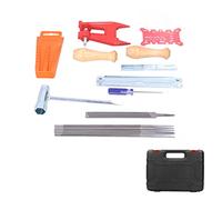 ZASCHMOY Kit per Affilare la Catena della Motosega da 16 Pezzi - Set Completo di Strumenti con Lime Tonde, Lime Piatte e Custodia Rigida Facile Conservazione e Trasporto