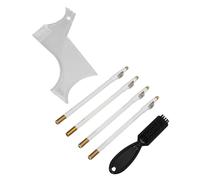ZASCHMOY Kit Stampini Shaper della Barba Ultimate Set 4 Pc con Matite Barbiere per Taglio e Styling di Precisione - Strumento di Stencil della Guida Portatile per la Barba per Perfezionamento