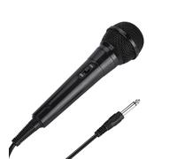 ZASCHMOY Microfono Dinamico Cablato Portatile Portatile con Voce Chiara per Karaoke e Linguaggio, direttività a Forma di Cuore, Adattatore Anti-cracking (BLACK)