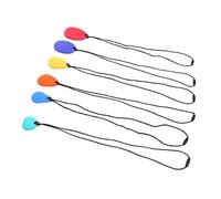 ZASCHMOY Migliora l'esperienza Sensoriale con Pietre Sensoriali in Silicone 6 Pezzi - Motivi Strutturati e Colori Vivaci per Il Gioco Tranquillo dei Bambini, Include Una Corda Sospesa