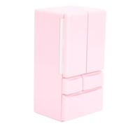 ZASCHMOY Modello di Frigorifero in Miniatura delle Bambole Realistiche - Giocattolo per Frigorifero a Doppia Porta Blu Cielo per Finti Accessori per la Scena della Cucina (PINK)