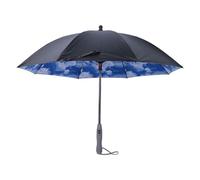ZASCHMOY Ombrello da Sole con Ventola Integrata e Spray, Protezione UV Ricaricabile USB Portatile, 8 Costole, Ombrello da Viaggio Antivento per l'estate Calda