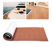 ZASCHMOY Pavimento in Barca Marina Premium Fogli di Schiuma Eva - Tappetino Mazzo Yacht Sintetico 90x240 Cm - Accessorio per Il Ponte per Barche Non Slip in Nero Oro (Marrone Chiaro + Bianco)