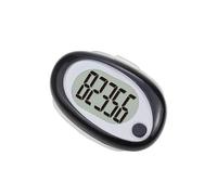 ZASCHMOY Pedometro con Sensore 3D, Contapassi Preciso Fino a 99999 Passi con Correzione degli Errori Entro 10 Passi, Design Compatto con Cordino e Posteriore per gli Appassio (BLACK)