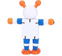 ZASCHMOY Personalità Giocattoli Robot di Legno Carino con Movimento Flessibile, Apprendimento e Giocattoli Robot per Bambini Educativi in materiale di Legno Rosso e Non Tossico per Bambini (WHITE)