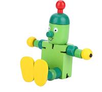 ZASCHMOY Personalità Giocattoli Robot di Legno Carino con Movimento Flessibile, Apprendimento e Giocattoli Robot per Bambini Educativi in materiale di Legno Rosso e Non Tossico per Bambini (GREEN)