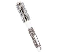 ZASCHMOY Pettine Rotondo in Ferro Ceramico, Manico Antiscivolo in 5 Misure, Denti in Nylon Flessibile per Massaggio del Cuoio Capelluto e Acconciatura con Scavatura (25#)