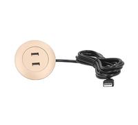 ZASCHMOY Presa di Ricarica USB per Divano, Doppie Porte di Ricarica USB per Montaggio a Incasso per Uso su Divano e Comodino, Voltaggio Universale, Installazione Semplice (GOLD)