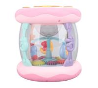 ZASCHMOY Proiettore Musicale Giocattolo Leggero Rotante per Neonati e Bambini Piccoli - Puzzle di Tamburi a Mano Multifunzionale per l'educazione Precoce e l'apprendimento Musicale - Green (Pink)