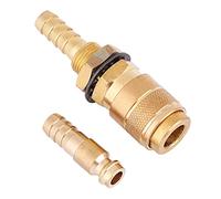 ZASCHMOY Raffreddata d'Acqua e Adattatore a Gas Connettore Rapido Set per la Torcia di Saldatore Mig Tig - Connettore di Tubi Rapidi in Ottone Rosso per Torcia di Saldatura (Colore Ottone)