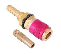 ZASCHMOY Raffreddata d'Acqua e Adattatore a Gas Connettore Rapido Set per la Torcia di Saldatore Mig Tig - Connettore di Tubi Rapidi in Ottone Rosso per Torcia di Saldatura (Rosso)