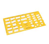 ZASCHMOY Righello Modello di Disegno di Progettazione Architettonica Durevole e Multifunzionale - Forme Geometriche in Plastica di Alta qualità per Misurazioni, di Architettura e di Ingegneria (4351)