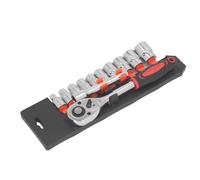ZASCHMOY Set di Chiavi per Presa a Cricchetto 12 Pc - Azionamento 1/2 Pollice con Dimensioni di Socket a Impatto Multiplo, Acciaio CRV, Compatto per Strumento Meccanico, Officina e Riparazione