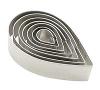 ZASCHMOY Set di Formine per Rose da 7 pezzi: Stampo per Fiori a Goccia in Acciaio Inossidabile, Stampo per Petali, Strumento per Decorare Torte