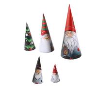 ZASCHMOY Set di Ornamenti per Bambole Matrioska Natalizie da 5 Pezzi, Bambole Impilabili Nane Natalizie in Acrilico, Decorazioni per la Casa delle Vacanze (300g con pennello)