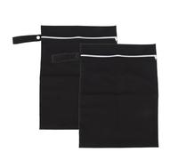 ZASCHMOY Set di Sacchetti Bagnati Neri 2 Pezzi - Deposito a Prova di Acqua con Design con Cerniera per Abiti Bagnati per Esterni - Organizzatore di Tessuto TPU per il Viaggio