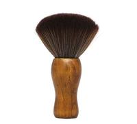 ZASCHMOY Spazzola per Pulizia Barbiere Ultra Morbida Capelli Densi Parrucchiere Professionale Collo Spolverino Salone Strumento lo Styling dei la Casa Legno Marrone 15,5 Cm