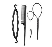 ZASCHMOY Strumenti per Acconciature, 2 Aghi per Capelli, 1 Pettine e 1 Strumento per Torcere i Capelli per Acconciature Fai Te, con Buona flessibilità, Nessun Trattamento Chimico, per