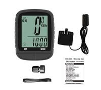 ZASCHMOY Tachimetro Bici Wireless per Computer da Bicicletta 24 Funzioni Auto Sleep Wake Up Retroilluminazione ABS Contachilometri Ciclo per Ciclisti e Ciclisti (585 Cablato)