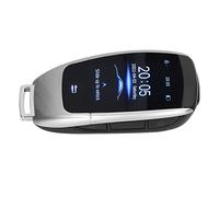 ZASCHMOY Tasto Remoto Intelligente del Touch Screen Universale LCD con Voce Senza Chiave per Auto - Display 2 Pollici, Modelli di Pulsanti del Motore di Arresto, Nero (SILVER)