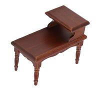 ZASCHMOY Tavolo da tè a Doppio Strato di Casa delle Bambole Squisite - Tavolo da tè a Doppio Strato - da Fine in Legno in Miniatura per Decorazioni per la Casa delle Bambole Artigianali