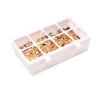 Zasdvn Abbeveratoio per uccelli, 8 scomparti, a prova di perdite, per animali domestici, per giardino, balcone, terrazza, cortile, ingresso