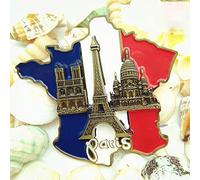 Zasdvn Adesivo per frigorifero, magnete decorativo per frigorifero, adesivo in resina , collezione decorativa di souvenir artigianale, Torre Eiffel, Parigi, Francia,
