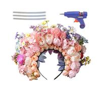 Zasdvn Banca di fiori, fasce per la testa di fiori per le donne | Flower Crown Bridal Capelli da sposa - Copricapo di moda, copricapo in costume, oggetti di scena fotografica per eventi di laurea