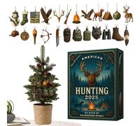 Zasdvn Calendario 'Avvento Di Natale,2025 Avvento Caccia Decor Casa 2D - Decorazioni Per Albero Di Natale Alla,Per Scaffale Scrivania Albero Porta Ingresso Finestra Ufficio Negozi Auto Camera Da