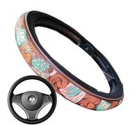 Zasdvn Coprivolante in Pelle | Interni Auto Stile Cowboy Vintage,Antiscivolo e Resistente all'Usura per Uso Invernale e Viaggi in Auto, SUV, Camion, Furgone e Fuoristrada per Uomini e Donne