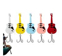 Zasdvn Esche Artificiali Per Persico - Amo Da In Acque Dolci | 5 Pezzi Esche Artificiali Con Paillettes A Chitarra Per Specchi D'Acqua Fiume Lago Stagno Diga