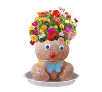 Zasdvn Giocattolo Per La Crescita Dei Capelli, Fioriera Testa Di Bambola Vassoio Bonsai Piante In Vaso Piante Verdi Desktop Regali Divertente Bambola Bambini Decorazione Parete Per Soggiorno