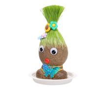 Zasdvn Giocattolo Per La Crescita Dei Capelli, Fioriera Testa Di Bambola Vassoio Bonsai Piante In Vaso Piante Verdi Desktop Regali Divertente Bambola Bambini Decorazione Parete Per Soggiorno