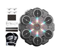 Zasdvn Macchina da Boxe Musicale - Pannello da Pugilato da Parete A 9 velocità,Trainer per Box con Luce LED | per Esercizio Fitness Adulti Uso Interno Casa E Palestra