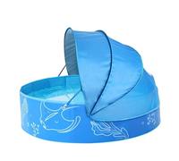 Zasdvn Piscina per bambini con ombra - 120 x 30 cm pieghevole e portatile per divertimento estivo dell'acqua, piscina per bambini con protezione solare - per piscina, giardino, ragazza, parco e