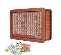 Zasdvn Salvadanaio In Legno, Salvadanaio Decorativo Retrò Personalizzato Salvadanaio 10.000 Di Risparmio Salvadanaio Con Numeri Zecche, Salvadanaio Decorativo Retrò Con Contatore Bambini Adulti