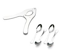 ZASEVES Taglia Apri Ricci di Mare con 4 cucchiaini Kit Ricci di Mare per 4 Prodotti Italiani CREAZIONI i Colori nel Cuore