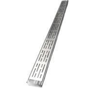 ZASEZOD Canalina Scarico Acqua Piovana Acciaio Inossidabile 304, Griglia di Drenaggio Canale, Canaletta Scolo Acqua per Balcone, Terrazzo, Giardino(A -1mX100mmX50mm)