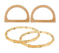 Zasiene Manici per Borse 4 Pezzi Maniglia per Borse in bambù e Legno Manico per Borse Telaio per Borsa Accessori per Borsa per Artigianali Borse Fai da Te Accessori