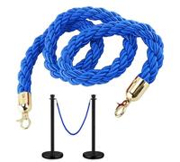 Zasiene Transenne Corda 1,5 m, Corda Barriera per Coda Blu, Transenne Corda Barriera, Cordone per Transenne, per Delimitare Fune Corda Transenne Cordone Intrecciato Transenne per Teatro Hotel
