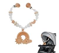 Zasjon Catena per Passeggino, Catena per Carrozzina in Legno, Passeggini Appeso, Collana per Carrozzina per Bambini per Passeggino per Neonati e Bambini a Partire da 0+