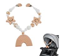 Zasjon Catena per Passeggino, Catena per Carrozzina in Legno, Passeggini Appeso, Collana per Carrozzina per Bambini per Passeggino per Neonati e Bambini a Partire da 0+