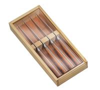 Zassenhaus : set 4 coltelli da bistecca filo liscio manico legno Pakka