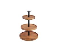 ZASSENHAUS Etagere a 2 piani 35 cm Acacia Marrone Scuro marrone