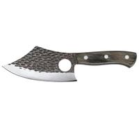 Zassenhaus Coltello da cucina FARMER 14 cm | lama in acciaio con foro | manico in legno di Pakka | con fodero in pelle | per la cucina o come coltello da cucina | coltello da disossamento | coltello