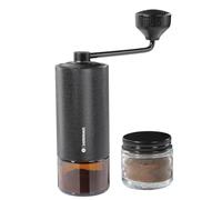 Zassenhaus Macinacaffè Manuale Barista 2.0, macinino Espresso in Acciaio Inox fresato CNC, Regolabile in Modo Continuo, Pratico Contenitore di Raccolta con Coperchio