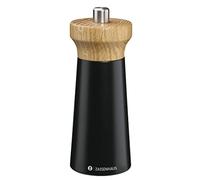Zassenhaus Macinapepe in legno WESTERLAND | nero/legno di faggio | testa in legno di quercia | con meccanismo in ceramica ad alte prestazioni regolabile | macina spezie per pepe | 14 cm, Ø 5,4 cm
