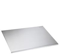Zassenhaus Piano di lavoro da cucina in acciaio inox, 60 x 50 cm, con pratico bordo scalato in cm, bordo di arresto per lavori sicuri