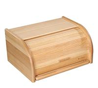 Zassenhaus Portapane Country con coperchio a rullo e tagliere, in legno di faggio, 40 x 30 x 20 cm